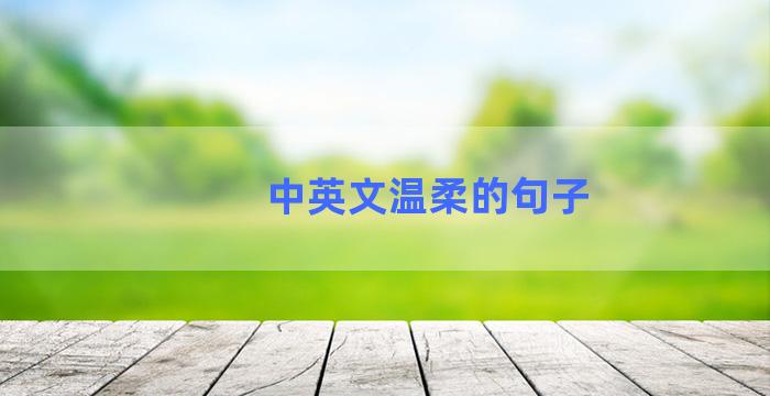 中英文温柔的句子