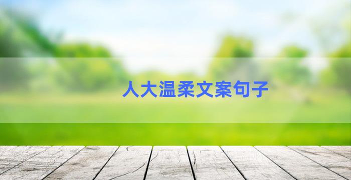 人大温柔文案句子