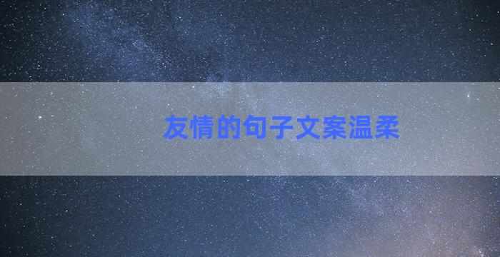 友情的句子文案温柔
