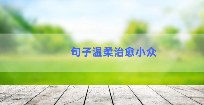 句子温柔治愈小众