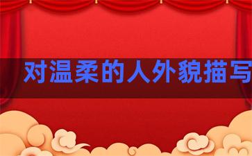 对温柔的人外貌描写句子